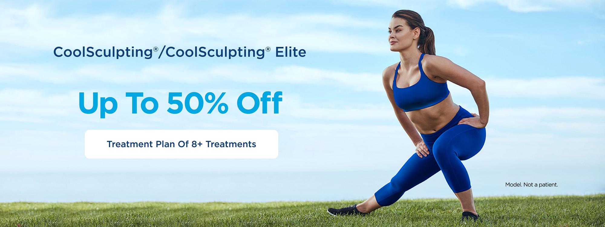 Exclusive Special. Enjoy the BEST PRICING for CoolSculpting with up to 50% off CoolSculpting®/CoolSculpting® Elite treatment plan of 8+ treatments for a limited time only.  Call today (781) 285-3535